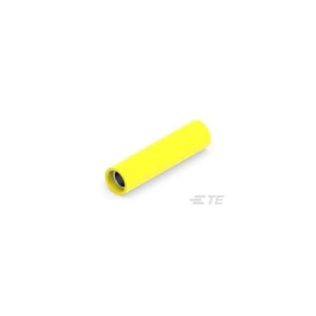 Te Connectivity Butt Splice Wire Connector, Yellow, Vinyl Insulation, 600 V 34072